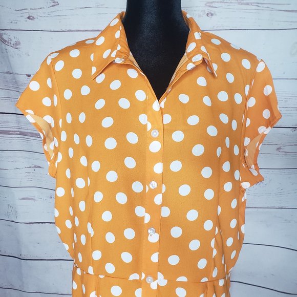 City Streets Polka Dot Dress SZ XXL - Picture 4 of 8